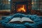 Fireside pages Dive into a world of books with cozy comfort