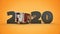 Firetruck concept 2020 New Year sign.