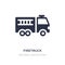 firetruck icon on white background. Simple element illustration from Tools and utensils concept