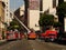 Firetrucks Working in Downtown Los Angeles California