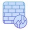 Firewall flat icon. Network protection blue icons in trendy flat style. Internet safety gradient style design, designed