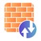 Firewall flat icon. Network protection color icons in trendy flat style. Internet safety gradient style design, designed