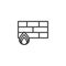 Firewall line icon