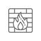 Firewall line icon.