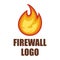 Firewall logo. Protection logo. Cyber security emblem.