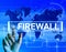 Firewall Map Displays Internet Safety Security and Protection