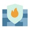 Firewall security anti virus protection single isolated icon with flat style