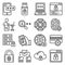Firewall, Security and Protection Icons Set. Vector