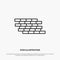 Firewall, Security, Wall, Brick, Bricks Line Icon Vector