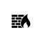 Firewall, Security Wall, Security Flat Vector Icon