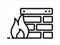 Firewall Vector Icon. Security and protection