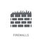 Firewalls icon. Trendy Firewalls logo concept on white background from Technology collection
