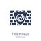 Firewalls icon. Trendy flat vector Firewalls icon on white background from Technology collection