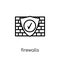 Firewalls icon. Trendy modern flat linear vector Firewalls icon