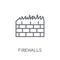 Firewalls linear icon. Modern outline Firewalls logo concept on
