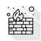 Firewalls vector icon. firewalls editable stroke. firewalls linear symbol for use on web and mobile apps