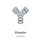 Firewire outline vector icon. Thin line black firewire icon, flat vector simple element illustration from editable hardware