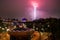 Firework above Arabian building at Tokyo disney sea