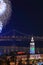 Firework above Ferry Building & Bay Bridge