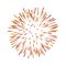 Firework . Beautiful salute on white background. Bright firework decoration for Christmas card, Happy New Year