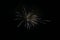 The Firework on the black Sky in the Detail