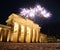 Firework at the Brandenburg Gate in Berlin