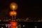 Firework colorful on night city view background for celebration