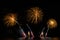 Firework in dark sky background