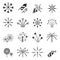 Firework icons set