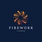 Firework Logo, Modern Abstract Design Simple Colorful Spark, Vector Template Illustration