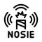 Firework noise icon vector outline illustration