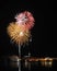 Firework over city Rovinj