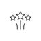 Firework stars line outline icon