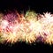 Firework streaks in night sky, celebration