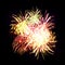 Firework streaks in night sky, celebration