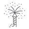 Firework thin line icon, party and festival, firecracker sign, vector graphics, a linear pattern on a white background.