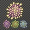 Firework Vector. Bursting Sparkling Star Petard Light Effect. Isolated On Transparent Background Realistic Illustration