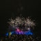 Fireworks above the castle in Ljubljana, Slovenia 2018