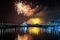 Fireworks at Al Khobar, Saudi Arabia September 23 2022 : National Day Celebration of Kingdom of Saudi Arabia