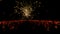 Fireworks Background, Beautiful Perspective view of sparkler burning on ground on dark background, fireworks sparks,celebration