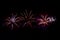 Fireworks on black background. For celebration design. Abstract bright firework display background.
