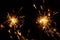 Fireworks celebrate the new year at night Blur bokeh background