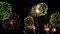 Fireworks celebration and the midnight sky