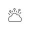 Fireworks cloud line outline icon