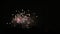 Fireworks. Colorful celebration fireworks isolated on a black sky background. Burst