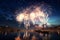 Fireworks creating a breathtaking scene over a