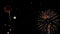 Fireworks display on dark sky