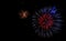 Fireworks explosive on dark sky in night