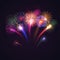 Fireworks festive background with shining sparks