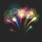 Fireworks festive background with shining sparks